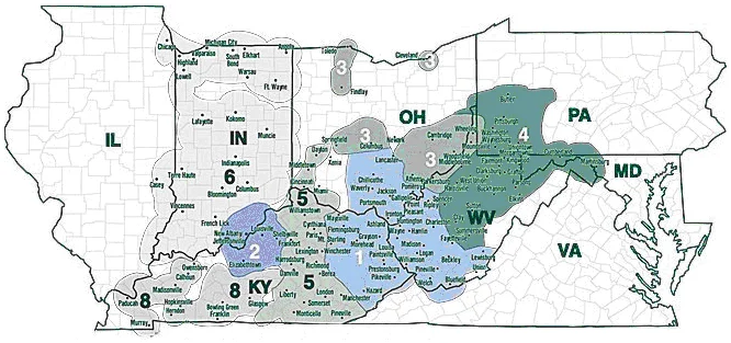 Regional Paging Coverage Map